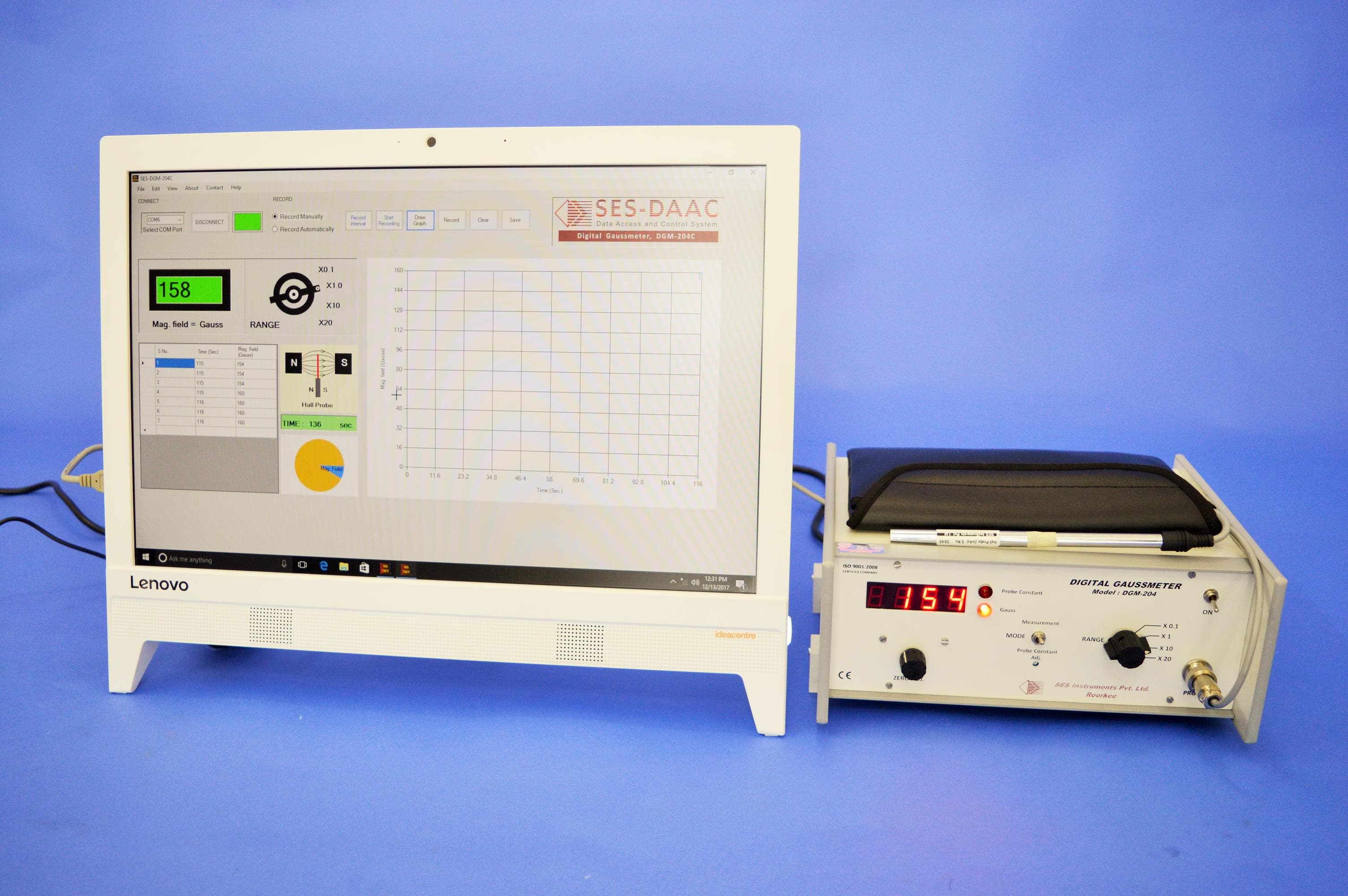 Digital Gaussmeter (DGM-204 + DGM-204-C2) — view 1