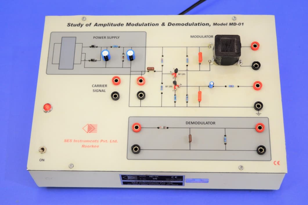 Study of Modulation & Demodulation with Built-in Carrier Frequency (Solid (MD-01) — view 1
